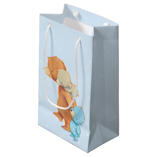 Drie Schattige Beren vrienden Klein Cadeauzakje (Voorkant Gekanteld)