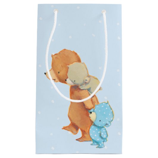 Drie Schattige Beren vrienden Klein Cadeauzakje (Voorkant)