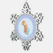 Drie Schattige Beren vrienden Tin Sneeuwvlok Ornament (Rechts)