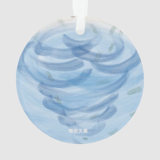 Drie schattige biggen op het strand ornament (achterkant)