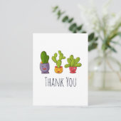 Drie schattige cactus in bloempotten Leuk bedankt Briefkaart (Staand voorkant)