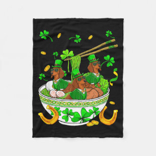 Drie schattige Dachshunds Zonnebril in Ramen St Fleece Deken