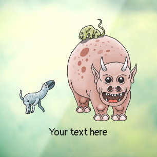 Drie Schattige Dinosauriërs Raamsticker