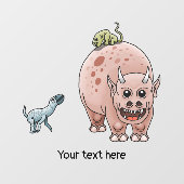 Drie Schattige Dinosauriërs Raamsticker (Vel)