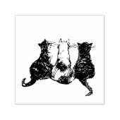 Drie schattige katten op een rij  zelfinktende stempel (Design)