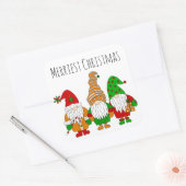 Drie schattige kerstcadeautjes voor het liefste ke vierkante sticker (Envelop)
