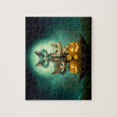 Drie schattige kleine wolf welpen vieren Hallow Legpuzzel (Verticaal)