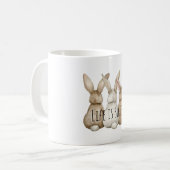 Drie Schattige Konijn Konijnen Koffiemok (Voorkant links)