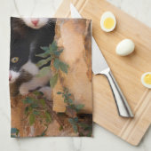 Drie schattige merkwaardige kittens theedoek (Quarter Fold)