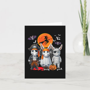 Drie Schattige Muilezels Cosplay Piraat Boo Mummie Kaart
