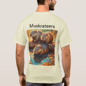 Drie schattige muskusratten vormen het Muskrateers T-shirt (Achterkant)