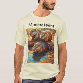 Drie schattige muskusratten vormen het Muskrateers T-shirt (Voorkant)