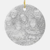 Drie Schattige otters en je eigen foto Keramisch Ornament (Achterkant)