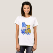 Drie schattige oude teddyberen t-shirt (Voorkant volledig)