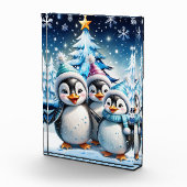 Drie schattige pinguïns fotoblokken (Rechts)