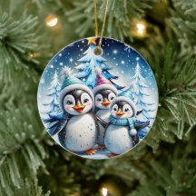 Drie schattige pinguïns