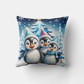 Drie schattige pinguïns kussen (Achterkant)