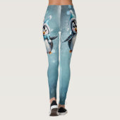 Drie schattige pinguïns leggings (Achterkant)