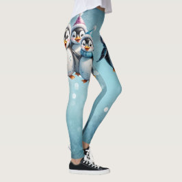 Drie schattige pinguïns leggings