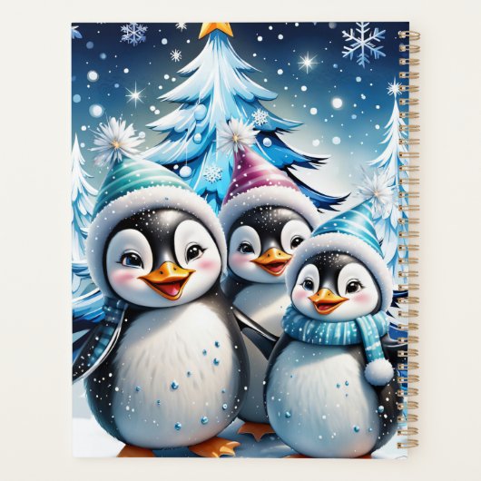 Drie schattige pinguïns planner (Achterkant)