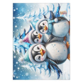 Drie schattige pinguïns tafelkleed (Voorkant)