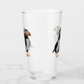 Drie Schattige Puffin Permanent Cartoon Glas (Links)