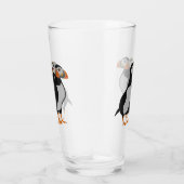 Drie Schattige Puffin Permanent Cartoon Glas (Rechts)
