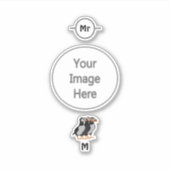 Drie Schattige Puffin Permanent Cartoon Sticker (Voorkant)