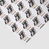 Drie Schattige Puffin Permanent Cartoon Tissuepapier (Detail)