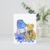 drie schattige studies over de originele kunst van briefkaart (Staand voorkant)