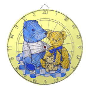 drie schattige studies over de originele kunst van dartbord