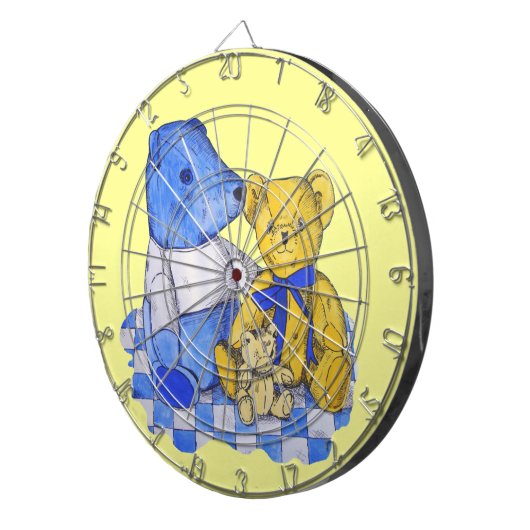 drie schattige studies over de originele kunst van dartbord (Voorkant Rechts)