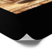 Drie Schattige Tabby Kittens met bloemen Poster (Hoek)