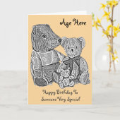 Drie schattige tederedels zijn zwart-wit van leeft kaart (Gele Bloem)