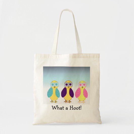 Drie Schattige Uilachtige Uilen Tote Bag (Voorkant)