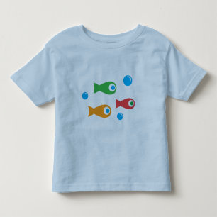 Drie schattige vis kinder shirts