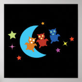 Drie schattige vleermuizen poster (Voorkant)