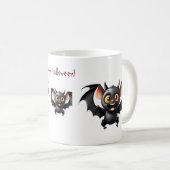 Drie schattige vliegende vleermuizen Halloween Koffiemok (Voorkant rechts)
