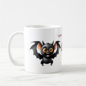 Drie schattige vliegende vleermuizen Halloween Koffiemok (Links)