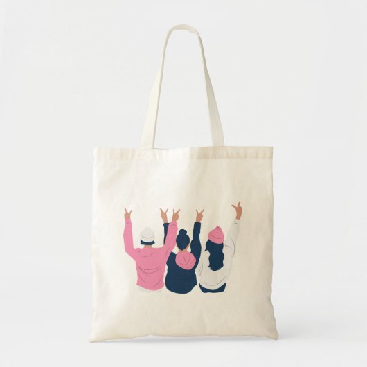 Drie schattige vrienden meisje tote bag (Voorkant)