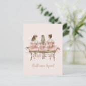 Drie Schattigee Ballerina's Briefkaart (Staand voorkant)
