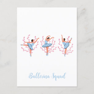 Drie Schattigee Ballerina's Briefkaart