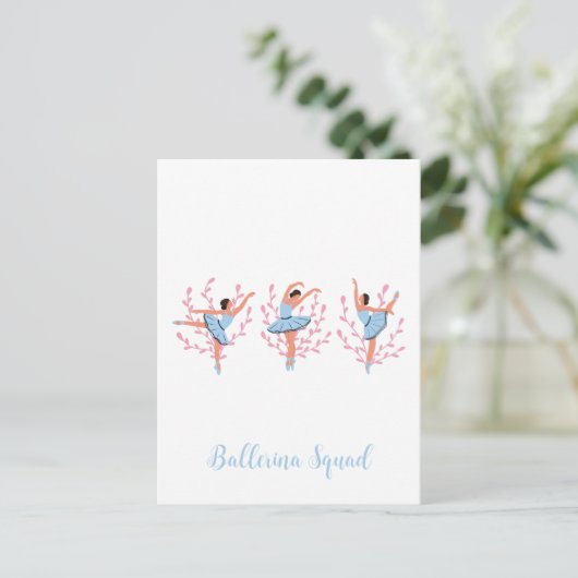 Drie Schattigee Ballerina's Briefkaart (Staand voorkant)