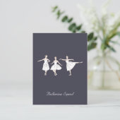 Drie Schattigee Ballerina's Feestdagenkaart (Staand voorkant)