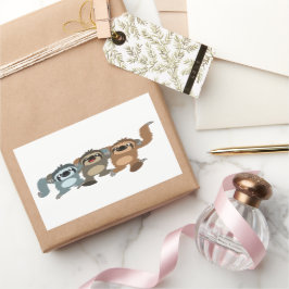 Drie Schattigee Cartoon luiaards Sticker