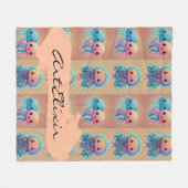 Drie Schattigee Kawaii kwallen Fleece Deken (Voorkant (Horizontaal))