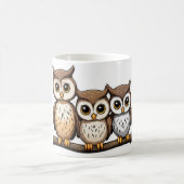 Drie Schattigee kleine uil Koffiemok (Center)