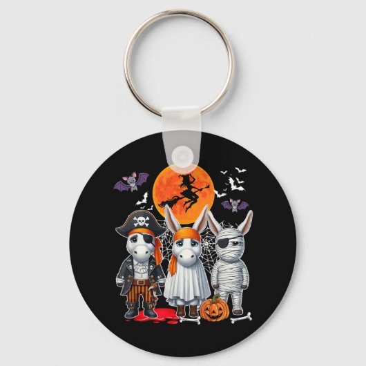 Drie Schattigee Muiltjes Cosplay Pirate Boo Mummy Sleutelhanger (Voorkant)