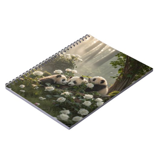 Drie Schattigee panda's Notitieboek (Linkerzijde)