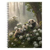 Drie Schattigee panda's Notitieboek (Voorkant)